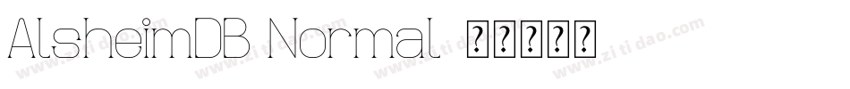 AlsheimDB Normal字体转换